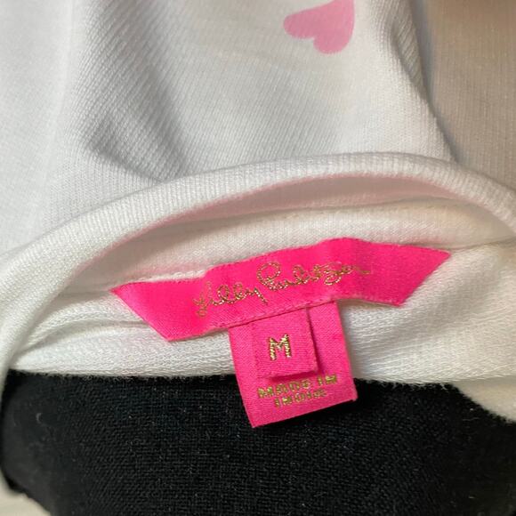 Lilly Pulitzer Womens Jansen Lots of Love Heart Long Puff Sleeve Sweatshirt - Picture 5 of 8